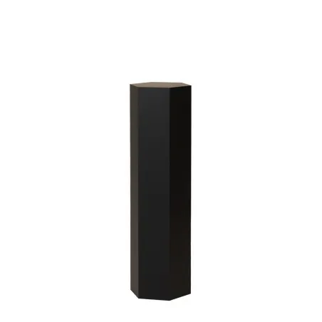 Sekskantet podie, sort, 30 x 100 cm