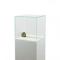 Glazen beschermkap | glazen stolp voor op sokkel | museumvitrine