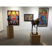 Podie af egetræ, finér, 30 x 30 x 100 cm