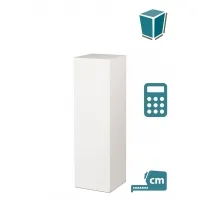 MDF wit hoogglans sokkels | zuilen wit hoogglans MDF