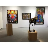 Podie af egetræ, finér, 60 x 60 x 100 cm