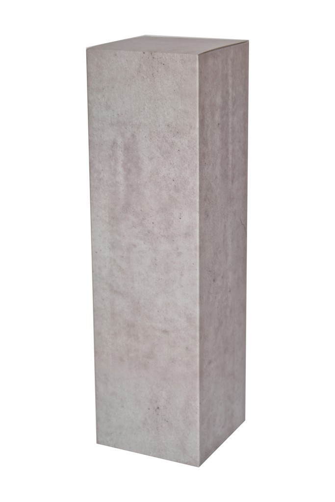Podie af karton med beton look